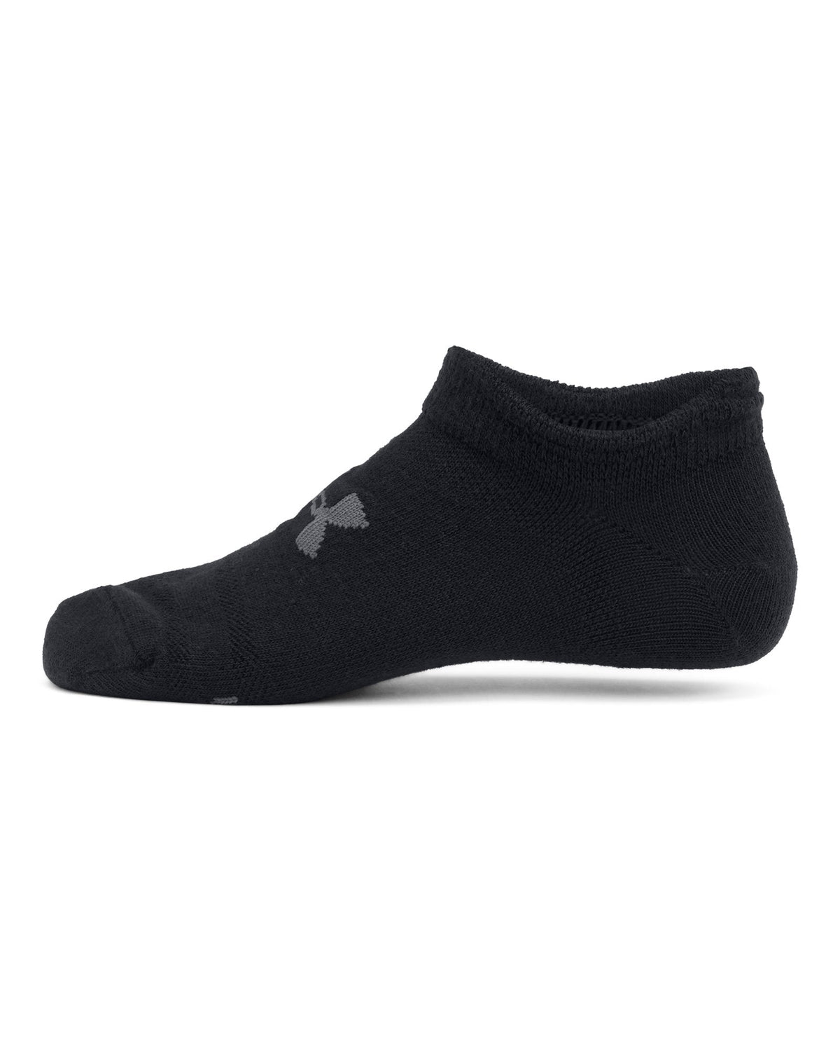 UA Essential Kids' 6-Pack No-Show Socks - Black