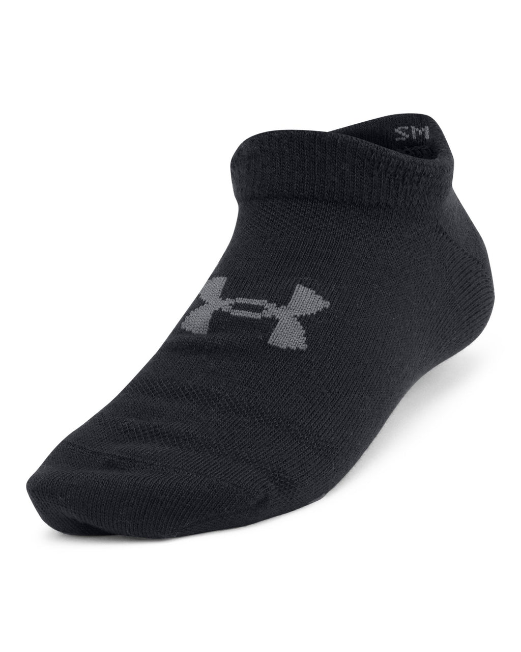 UA Essential Kids' 6-Pack No-Show Socks - Black