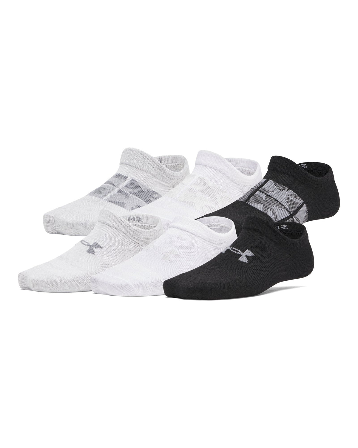 UA Essential Kids' 6-Pack No-Show Socks - White