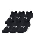 UA Essential Unisex 6-Pack No-Show Socks - Black