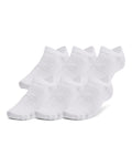 UA Essential Unisex 6-Pack No-Show Socks - White