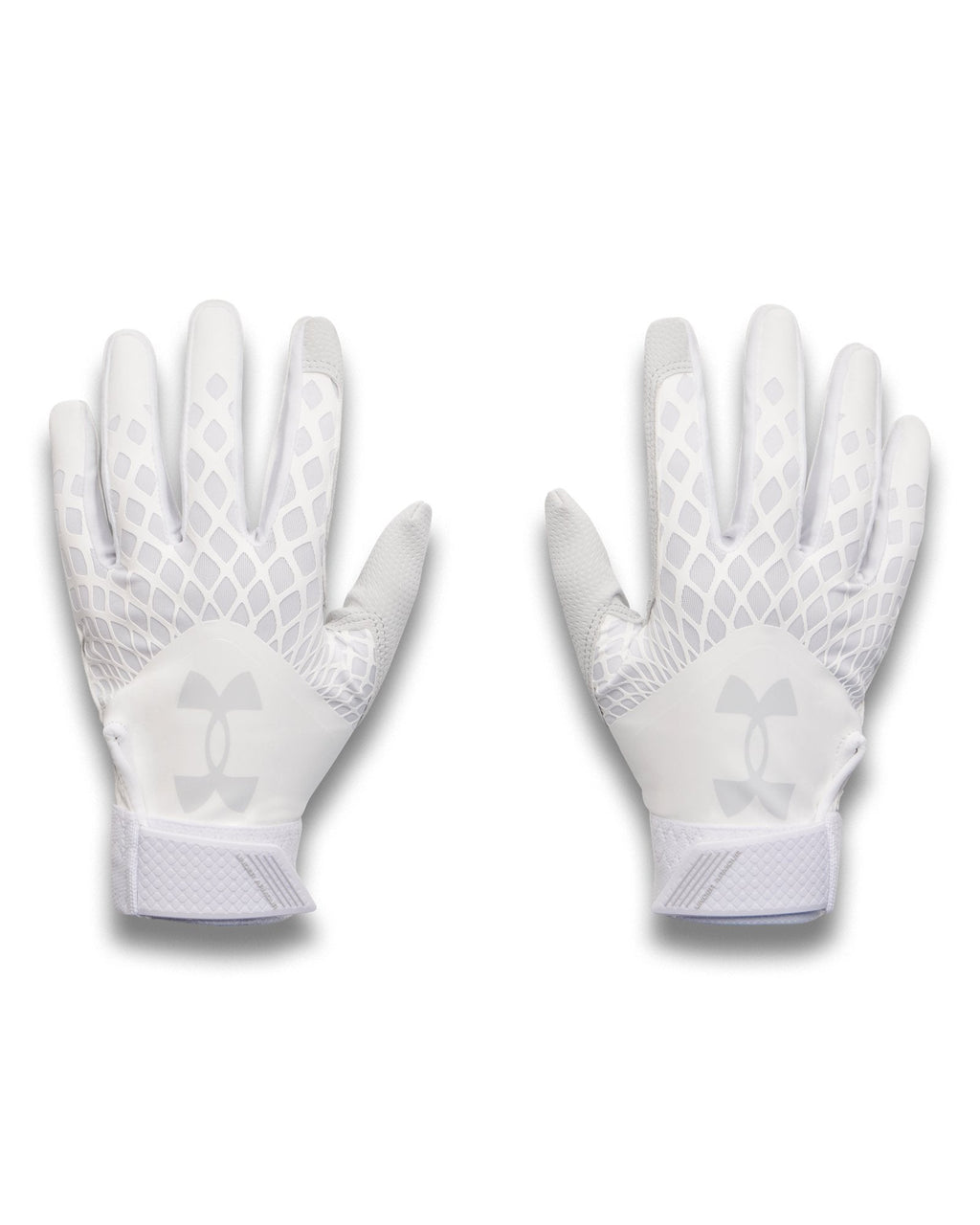 UA Glyde Kids' Batting Gloves - White