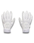 UA Glyde Kids' Batting Gloves - White