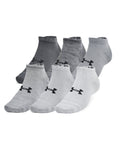 UA Essential Unisex 6-Pack Low Cut Socks - Gray