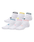 UA Essential Unisex 6-Pack Low Cut Socks - White