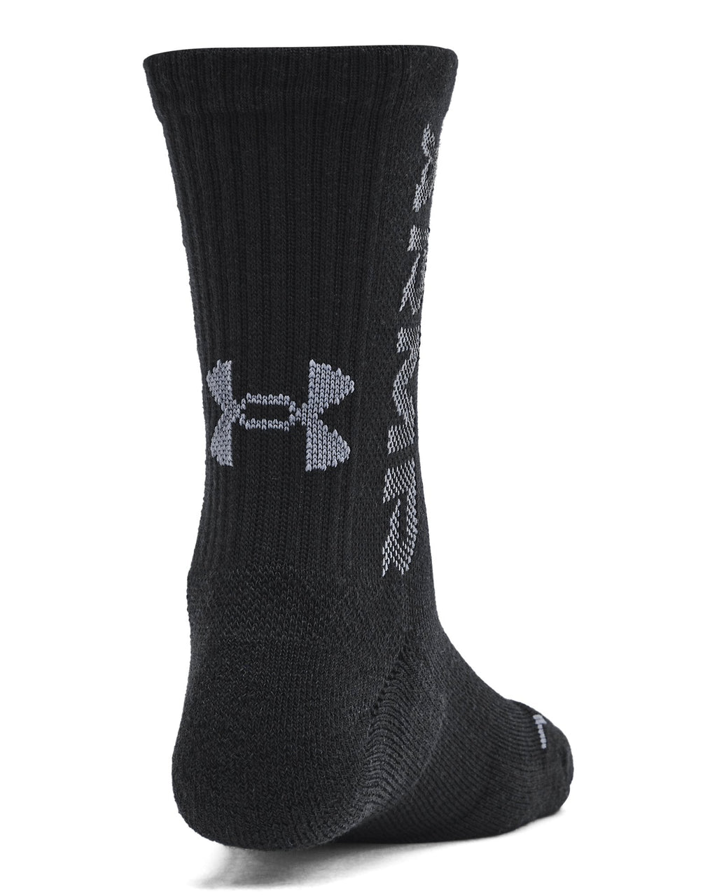 UA Zone Kids' 3-Pack Mid-Crew Socks - Black