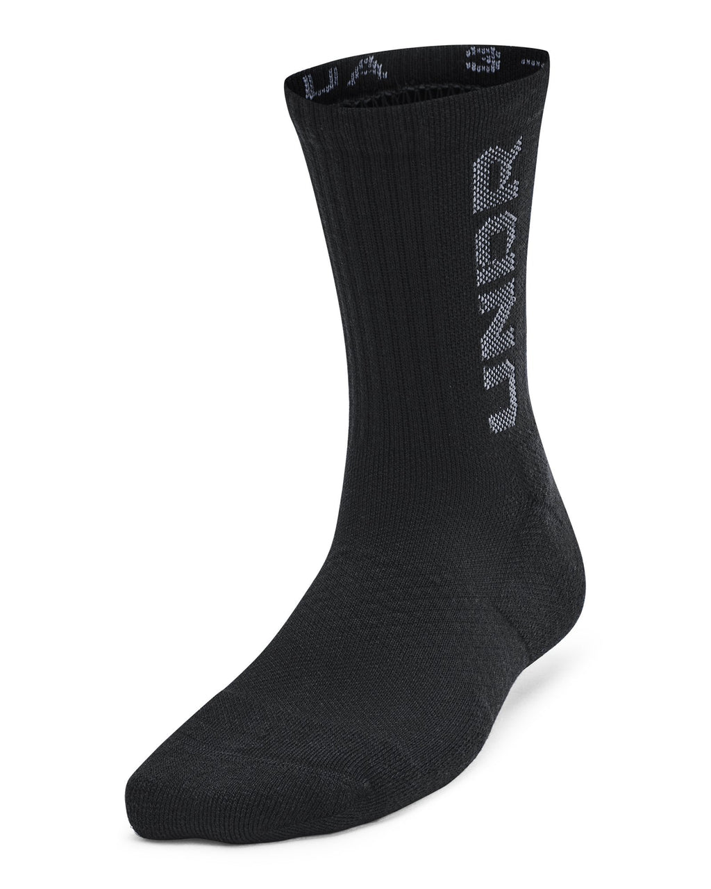 UA Zone Kids' 3-Pack Mid-Crew Socks - Black