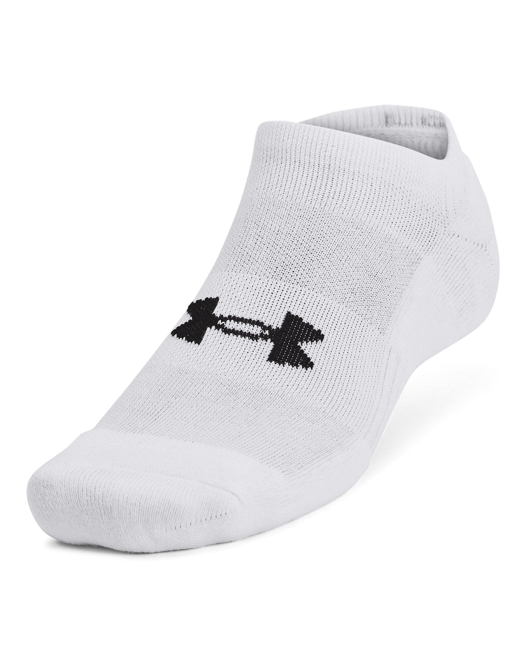 UA Training Cotton Unisex 3-Pack No Show Socks - White