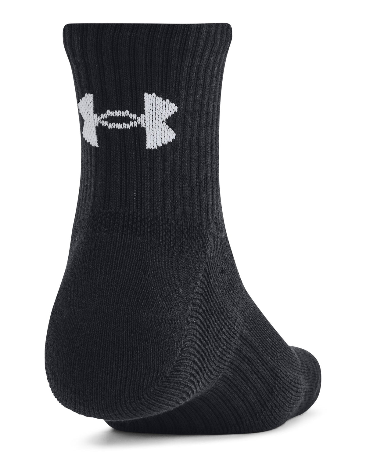 UA Training Cotton Unisex 6-Pack Quarter Socks - Black