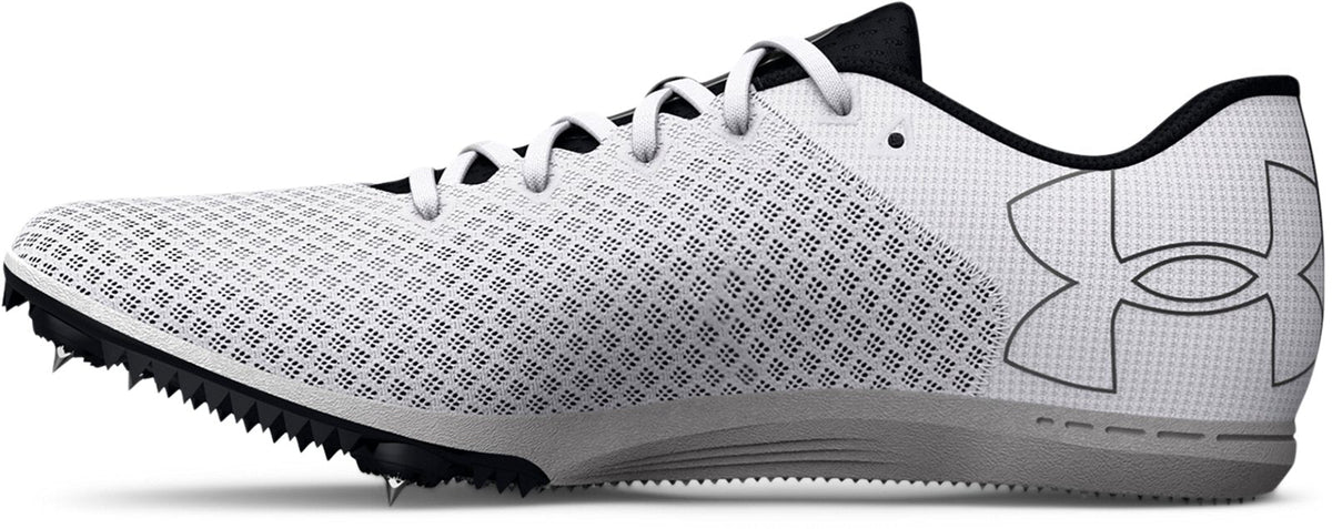 UA Kick Distance 4 Unisex Track Spikes - White