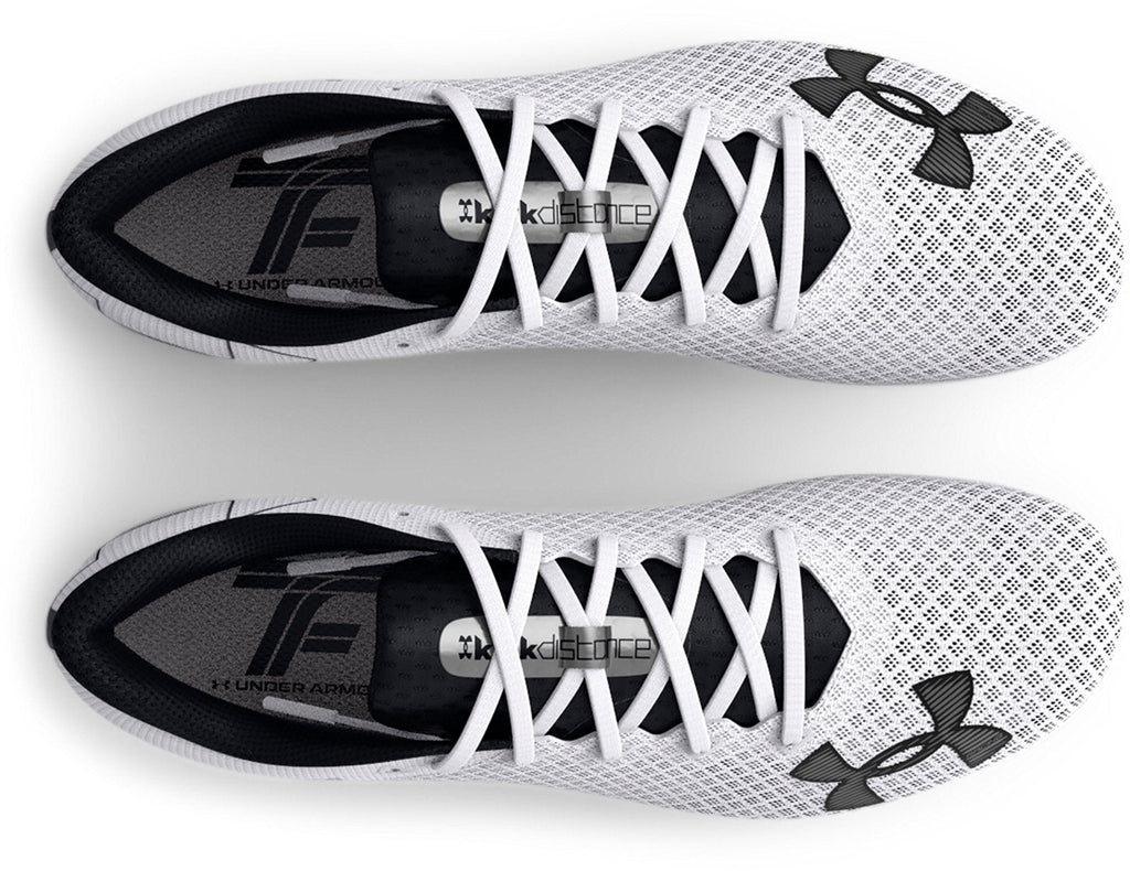 UA Kick Distance 4 Unisex Track Spikes - White