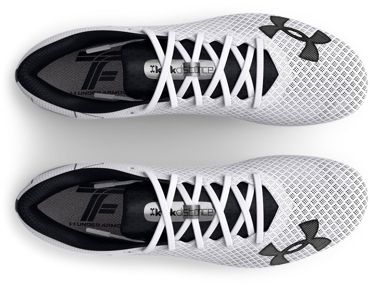 UA Kick Distance 4 Unisex Track Spikes - White