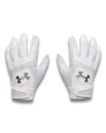 UA Clean Up T-Ball Boys' Batting Gloves - White