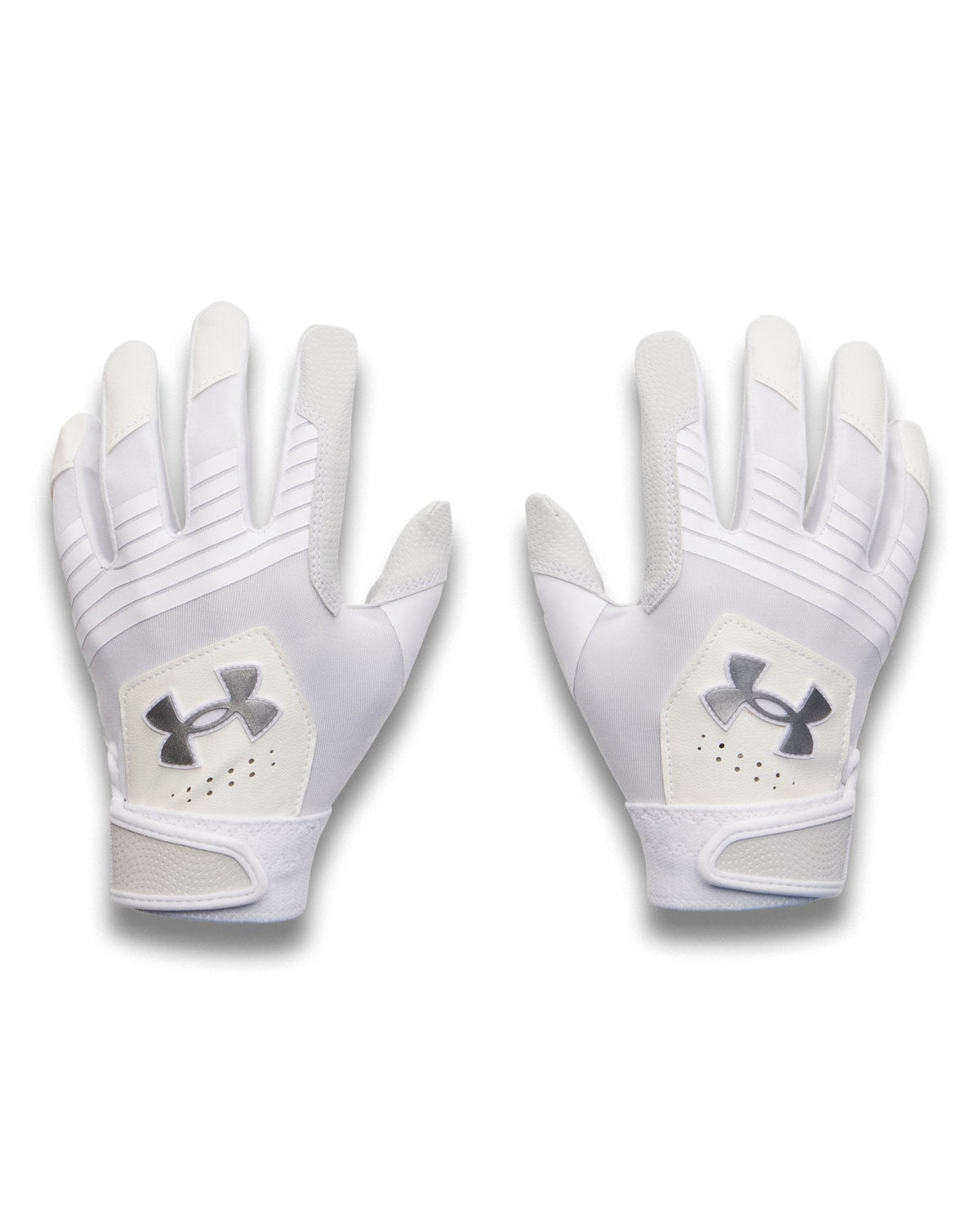 UA Clean Up T-Ball Boys' Batting Gloves - White