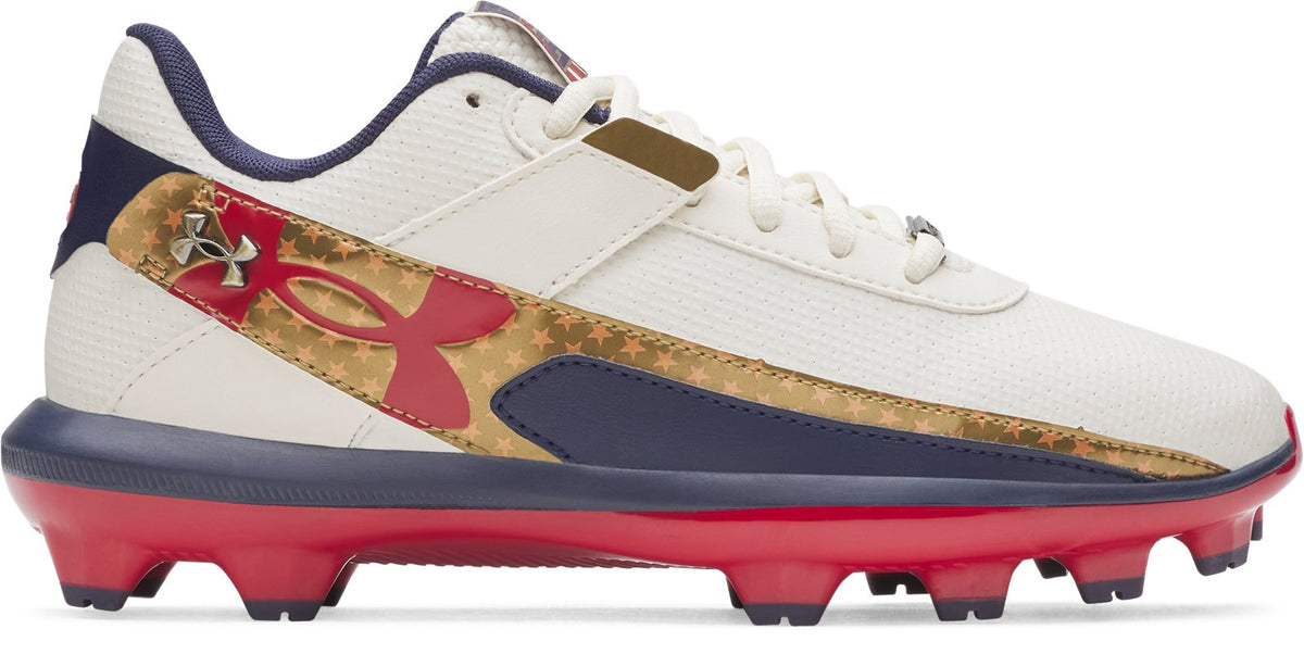 UA Harper 10 TPU Jr. LE USA Boys' Baseball Cleats - Brown