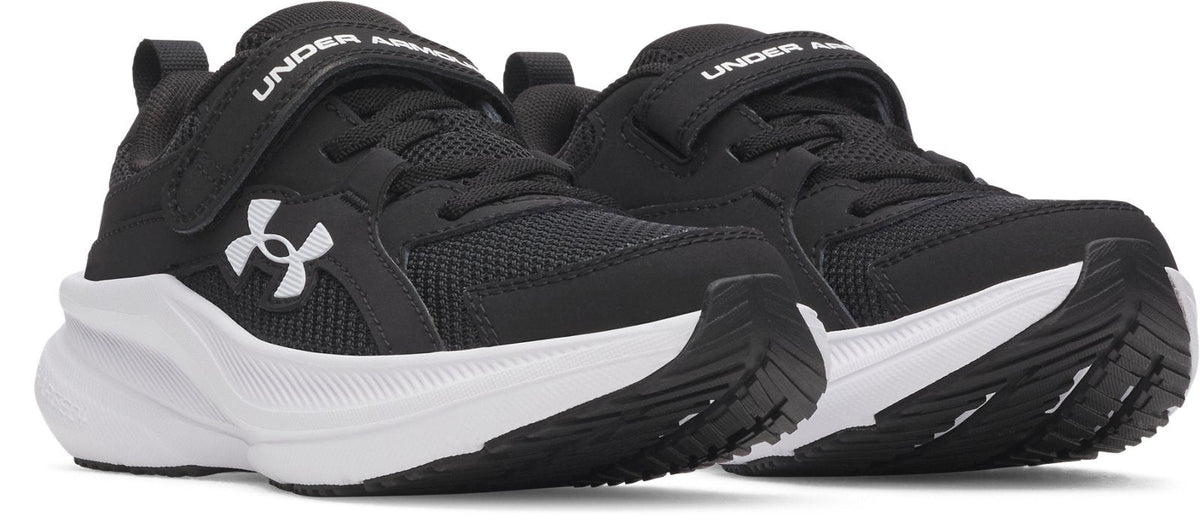 UA Charged+ Assert 11 Boys' Pre-School Running Shoes - Black