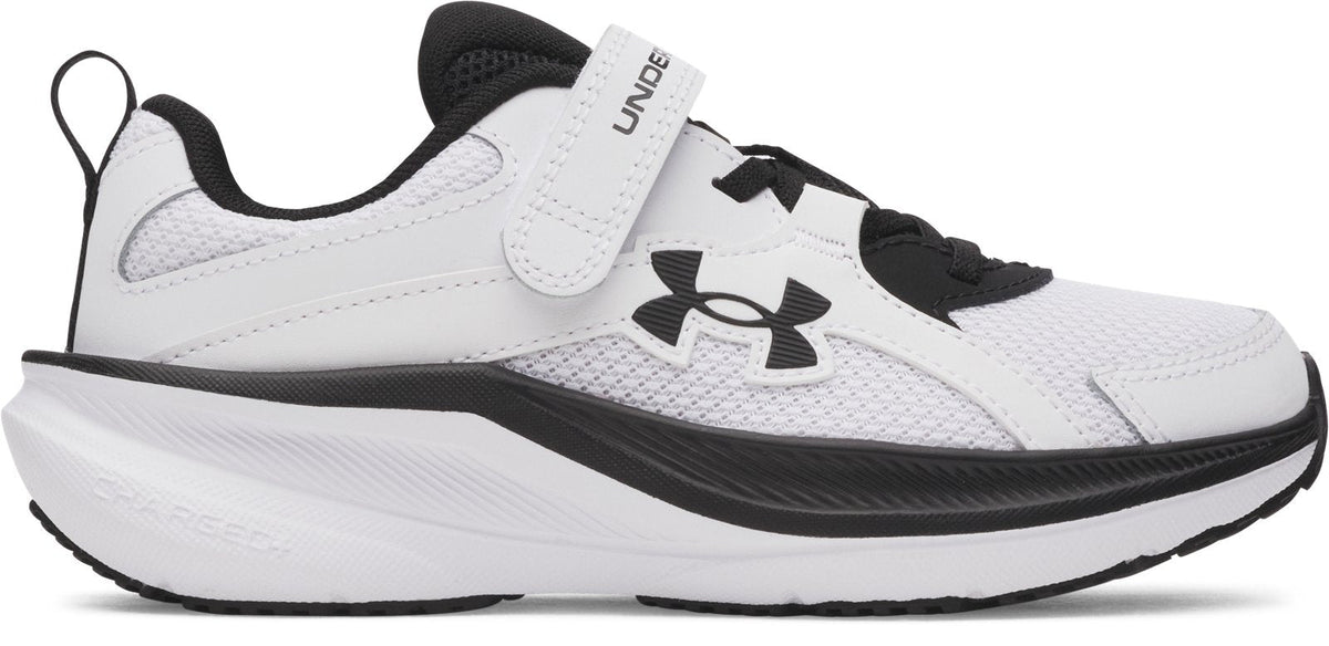 UA Charged+ Assert 11 Boys' Pre-School Running Shoes - White