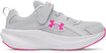 UA Charged+ Assert 11 Girls' Pre-School Running Shoes - Gray
