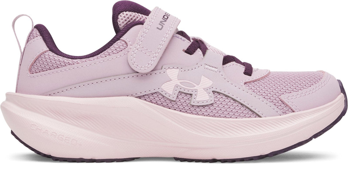 UA Charged+ Assert 11 Girls' Pre-School Running Shoes - Pink