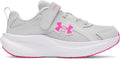 UA Charged+ Assert 11 Wide Girls' Pre-School Running Shoes - Gray