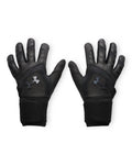 UA Yard 10 Long Cuff Men's Batting Gloves - Black