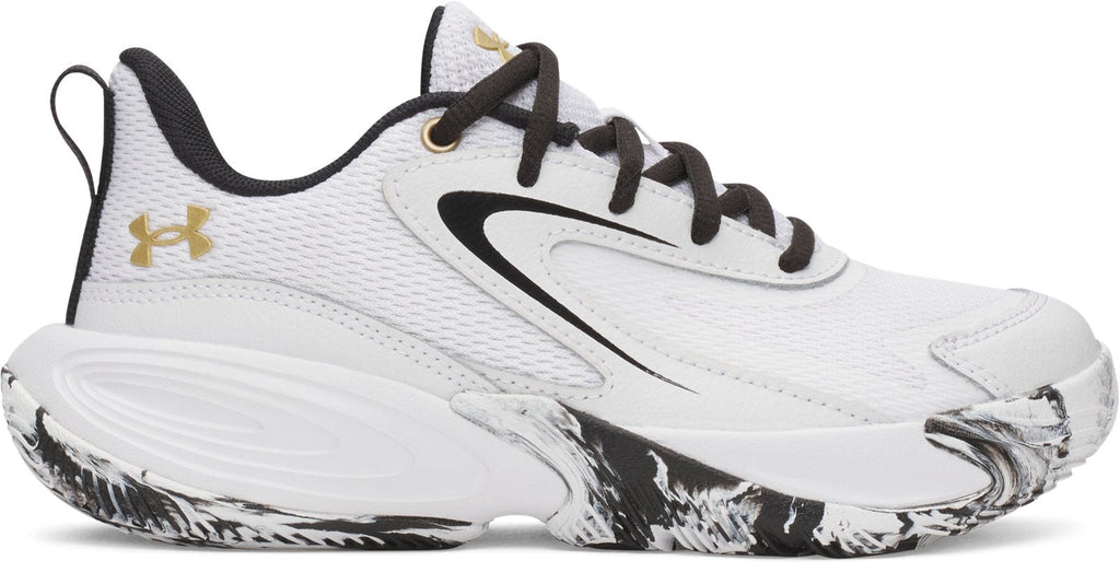 UA Lockdown 8 Pre-School Basketball Shoes - White