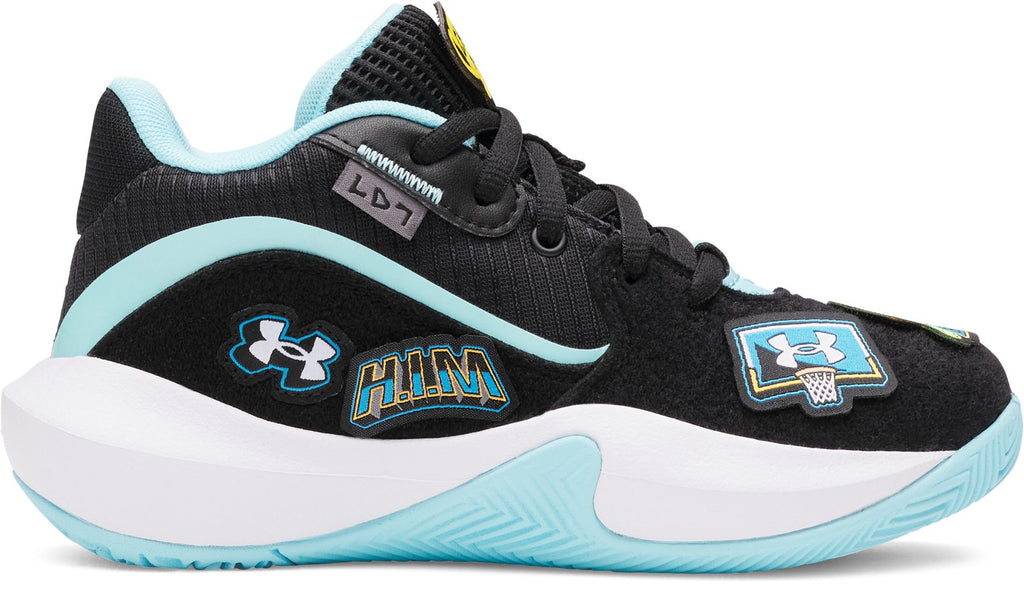 UA Lockdown 7 VC Pre-School Basketball Shoes - Black