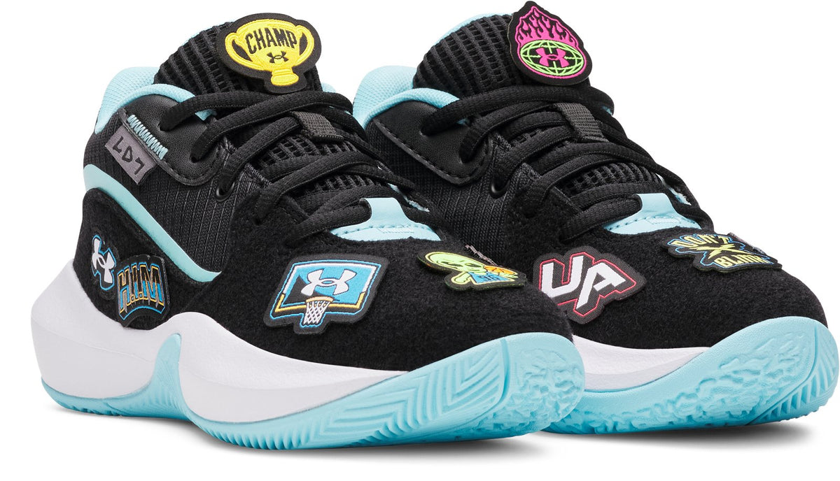 UA Lockdown 7 VC Pre-School Basketball Shoes - Black