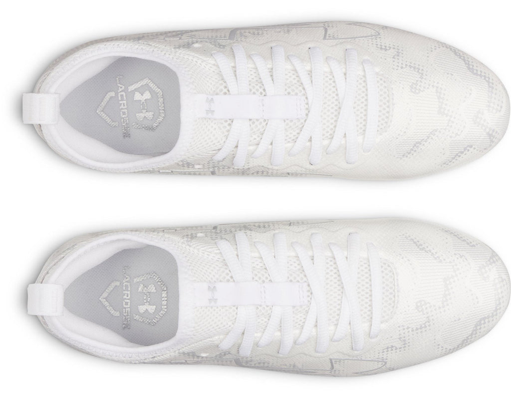 UA Blur Select Lax Jr. Kids' Lacrosse Cleats - White