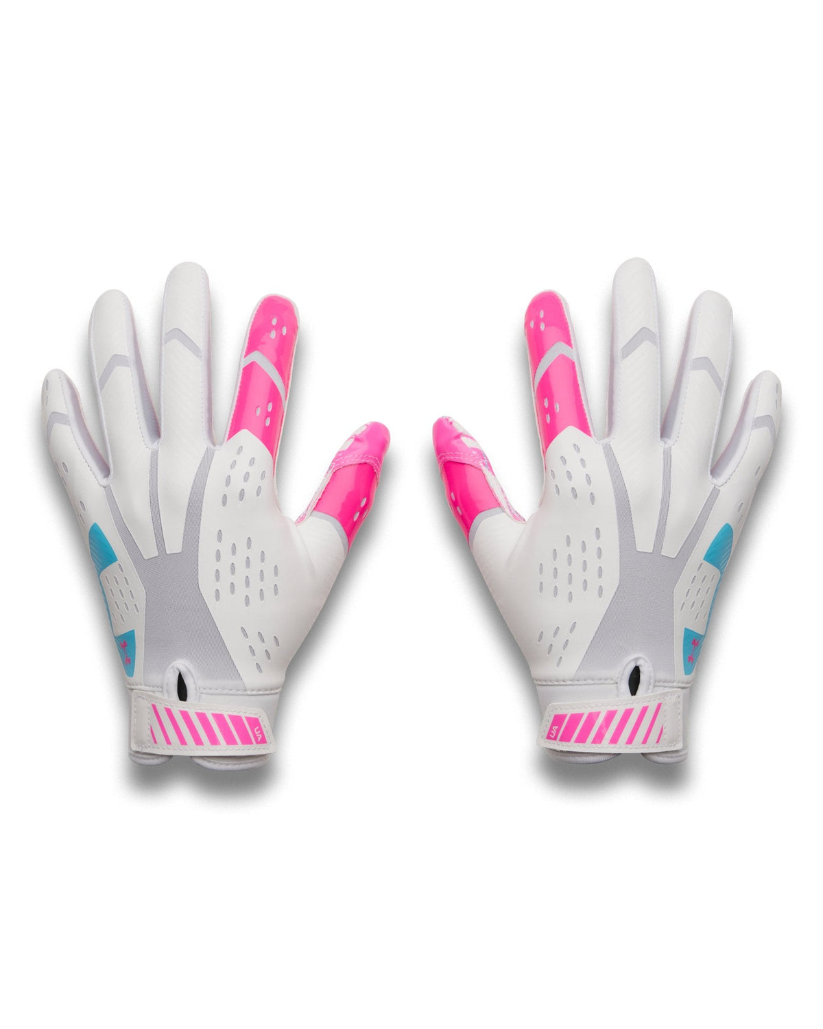 UA Blur LE Kids' Football Gloves - White
