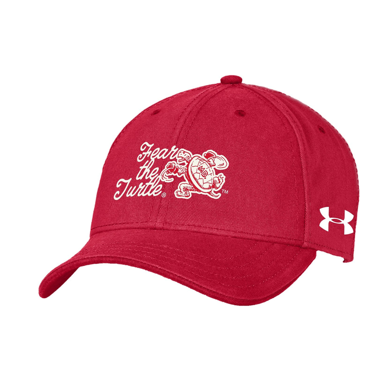 UA Washed Cotton Collegiate Kids' Cap - Red