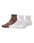 UA Essential Mesh Unisex 3-Pack Quarter Socks - White