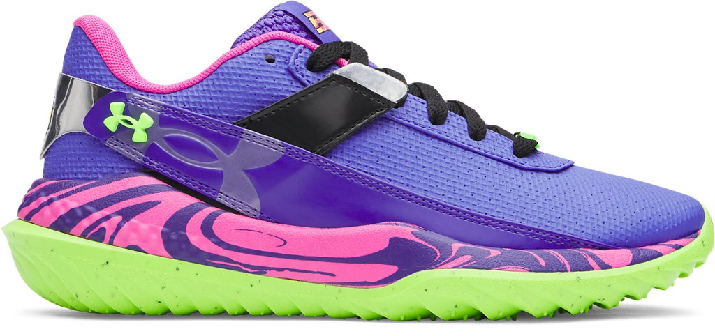 UA Harper 10 Turf Jr. PE 'Mad House' Boys' Baseball Shoes - Blue