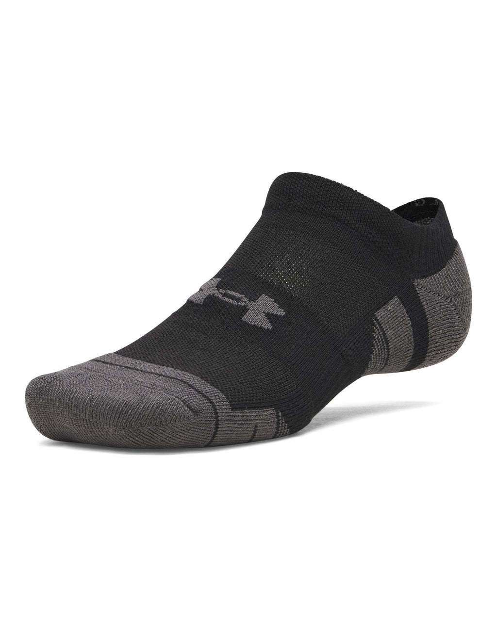 UA Performance Tech Unisex 6-Pack No Show Socks - Black