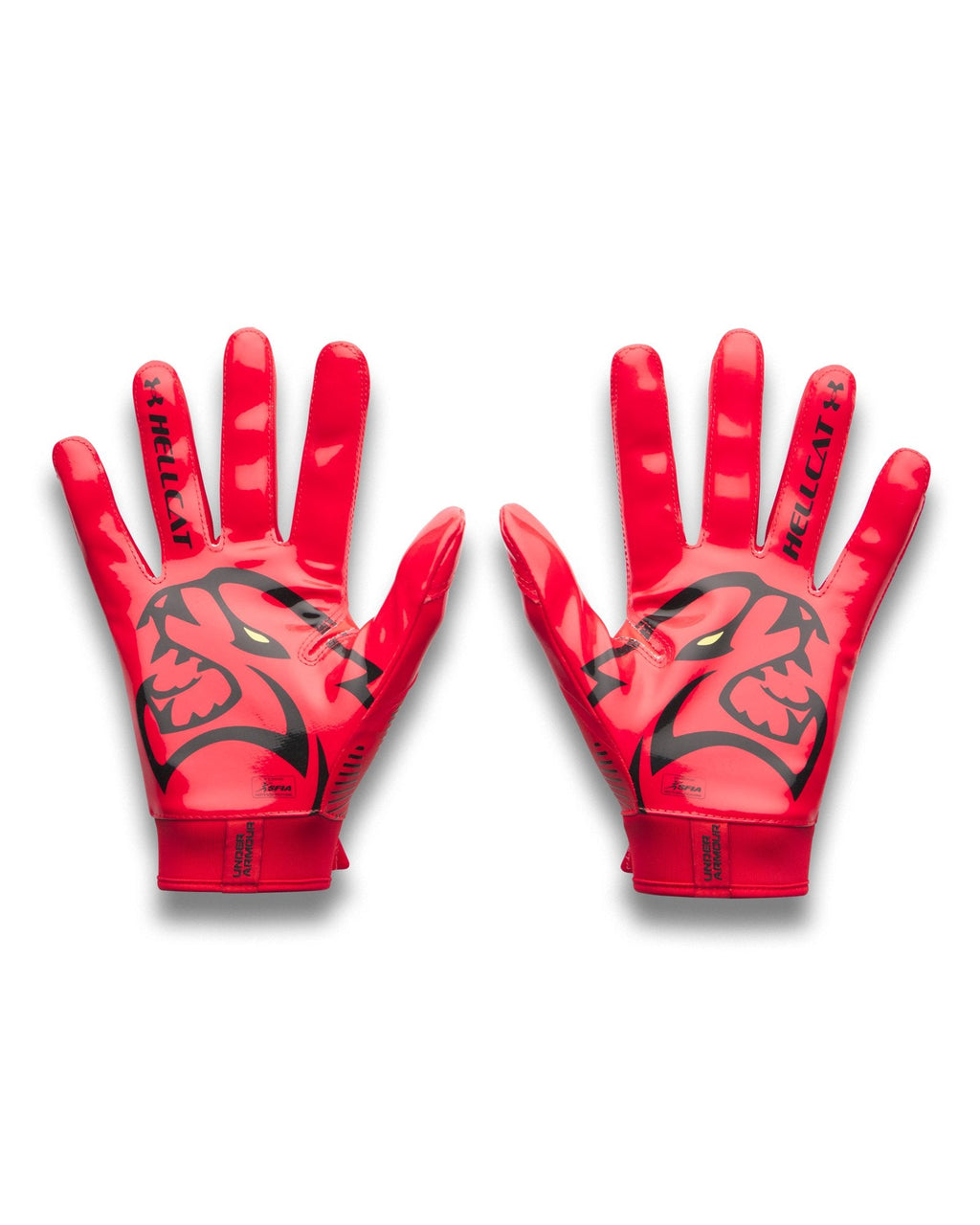 UA x Dodge Blur Men's Football Gloves - Red