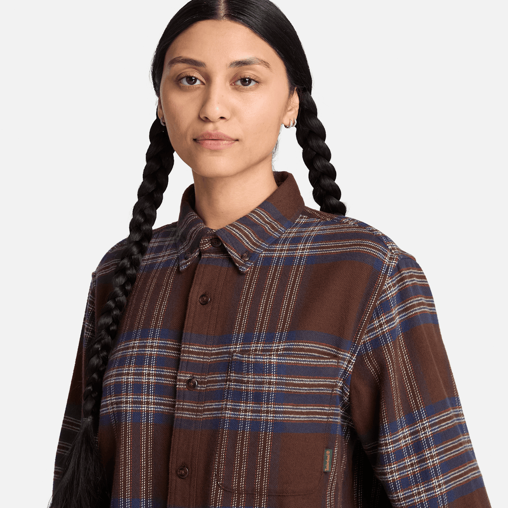 Indigo Check Regular Shirt TBL Chicory Coffee Brown ALT4