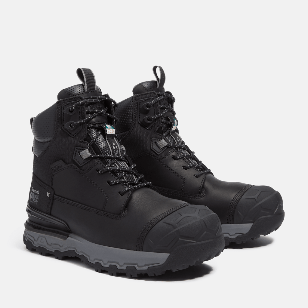 Mens Boondock Ultralight CSA 6 Composite Toe Waterproof Work Boot TBL Black FullGrainGrey ALT4