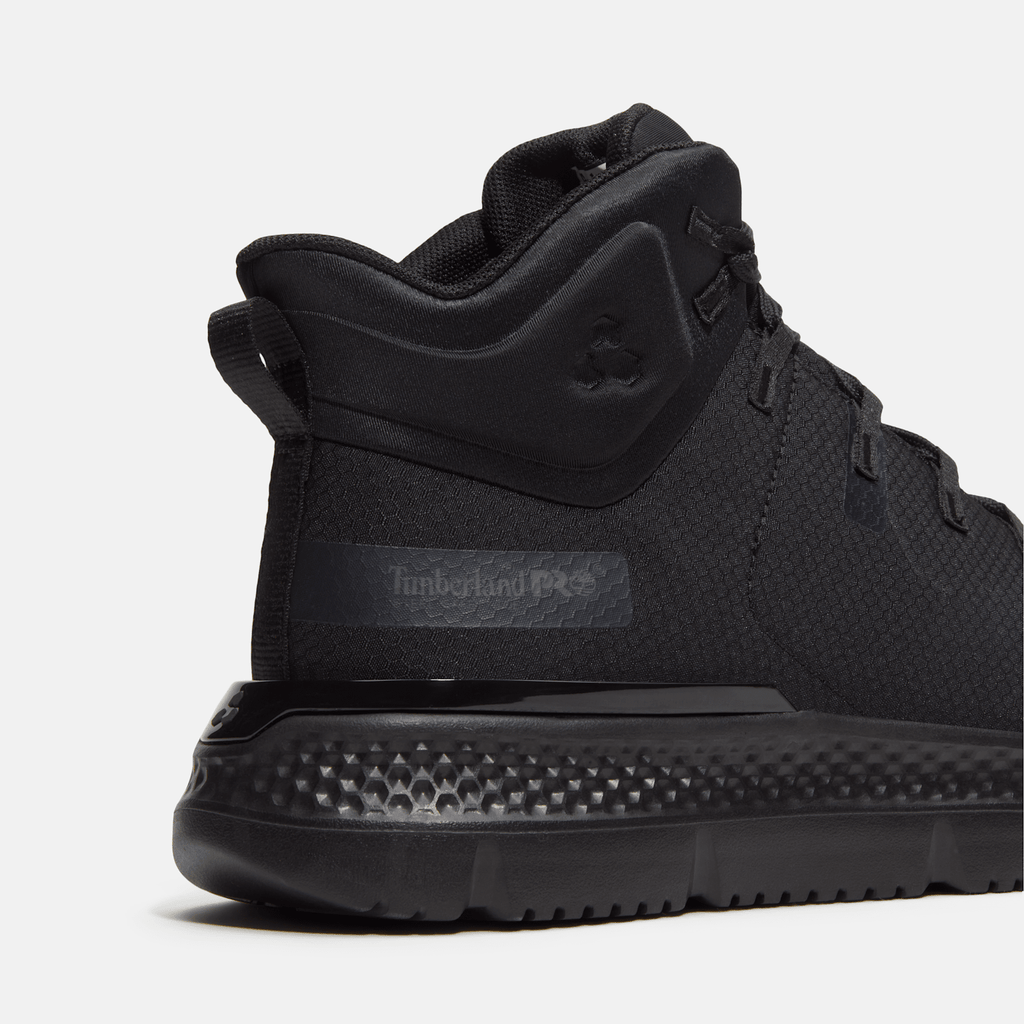 Mens Intercept Mid CSA Steel Toe Work Sneaker TBL Black Ripstop Nylon ALT7