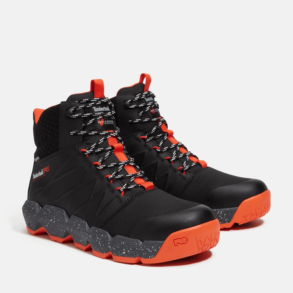 Mens Morphix 6 Waterproof Composite Toe Work Boot TBL Black Leather ALT4