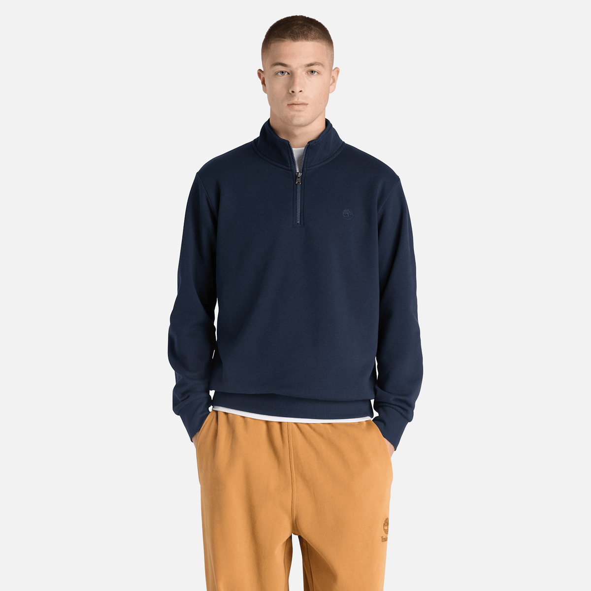 Mens Oyster River QuarterZip Sweatshirt TBL Dark Sapphire ALT1