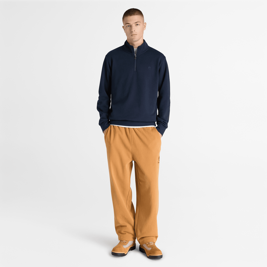 Mens Oyster River QuarterZip Sweatshirt TBL Dark Sapphire ALT2