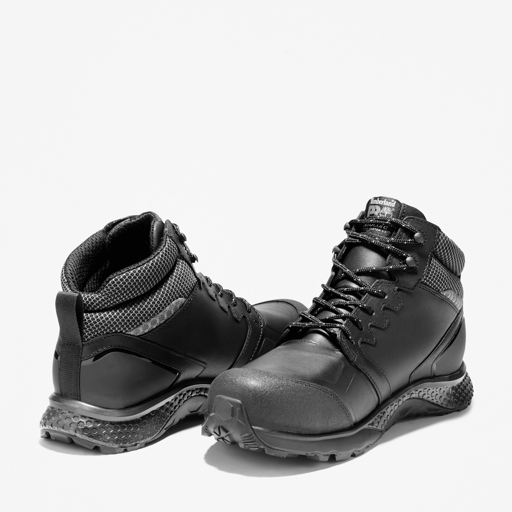 Mens Reaxion Composite Toe Waterproof Work Sneaker TBL BlackGrey ALT5
