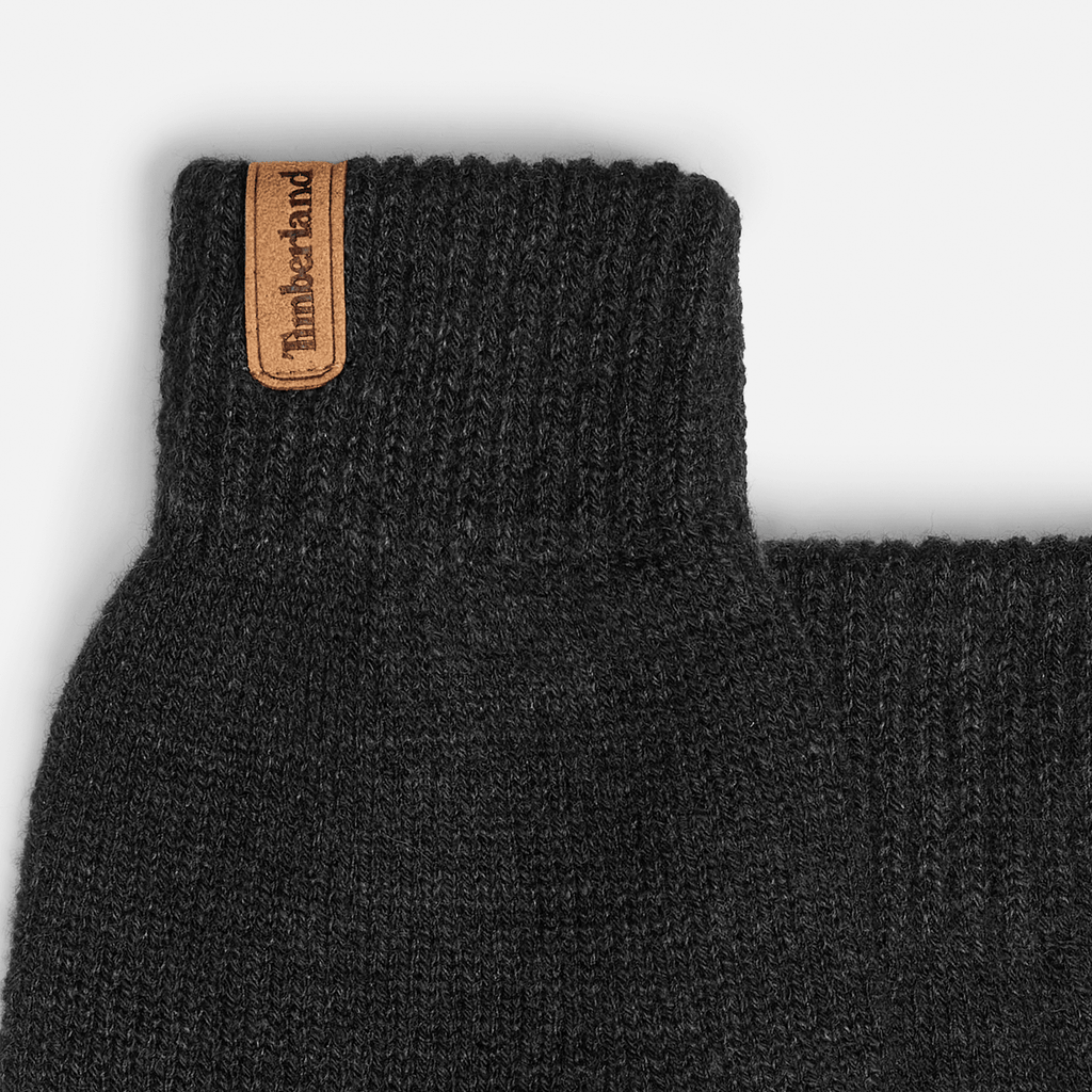Mens Rib Knit Glove TBL Black ALT2
