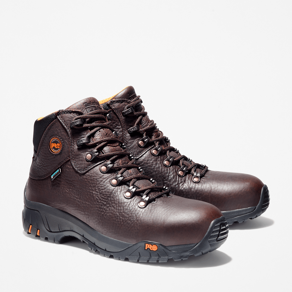 Mens TiTAN Alloy Toe Waterproof Work Boot TBL Brown ALT4