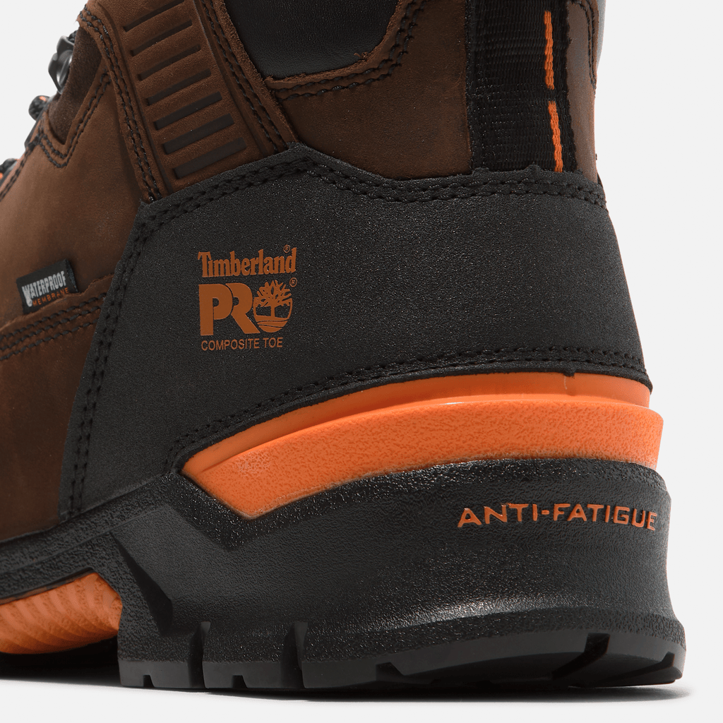 Mens Timberland PRO Endurance EV 6 Waterproof CompToe Work Boot TBL Walnut BrownOrange ALT7