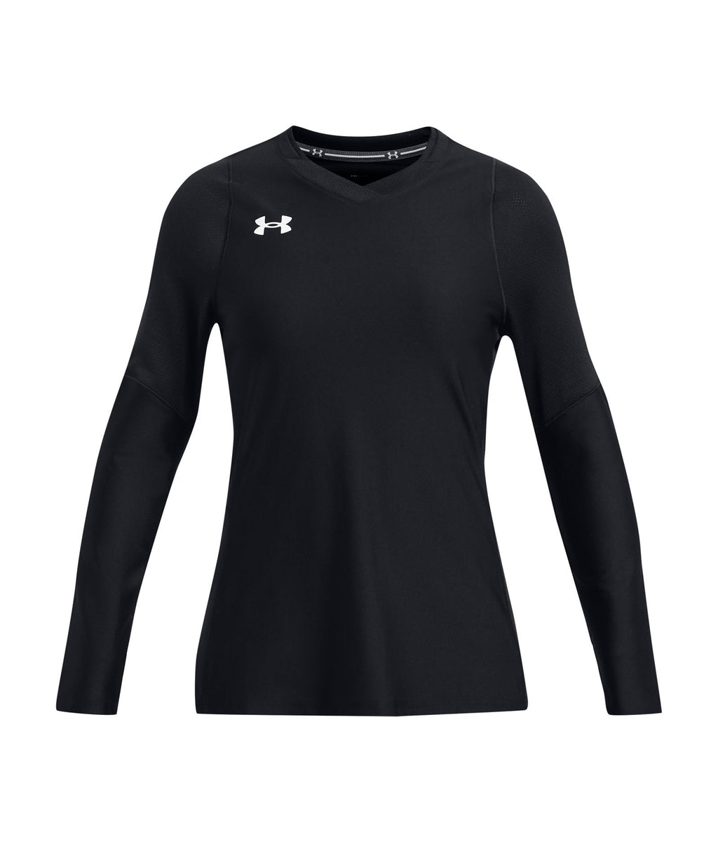 UA Powerhouse Girls' Volleyball Long Sleeve Jersey - Black