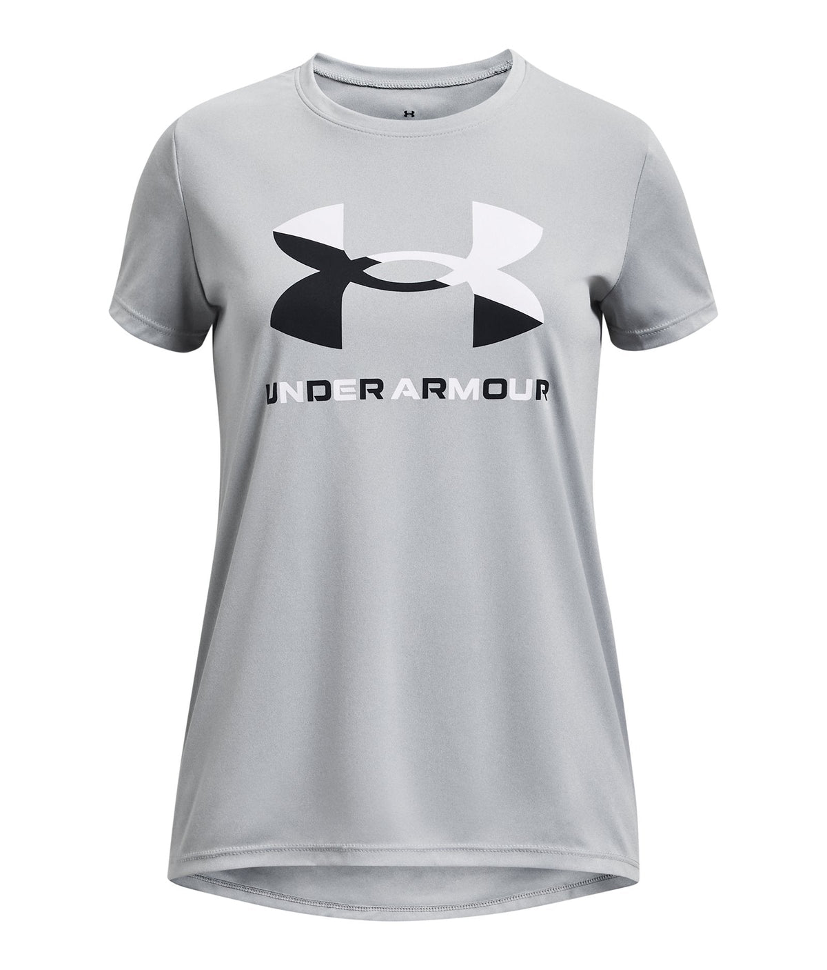 UA Velocity Big Logo Girls' Short Sleeve - Gray