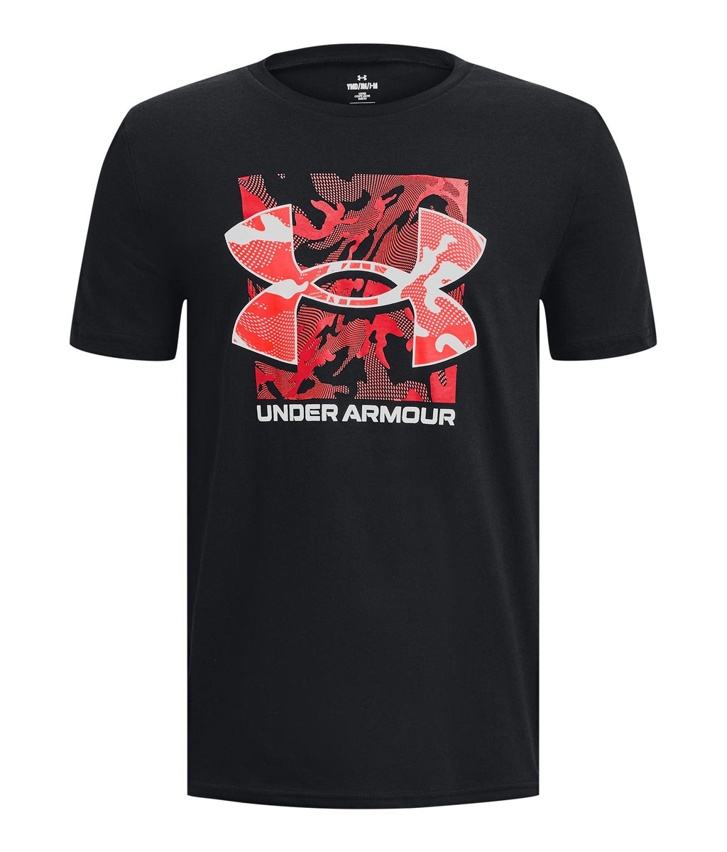 UA Box Logo Camo Boys' Short Sleeve T-Shirt - Black