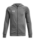 UA Rival Fleece Boys' Full-Zip Hoodie - Gray