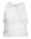 UA Motion Girls' Crop Tank - White